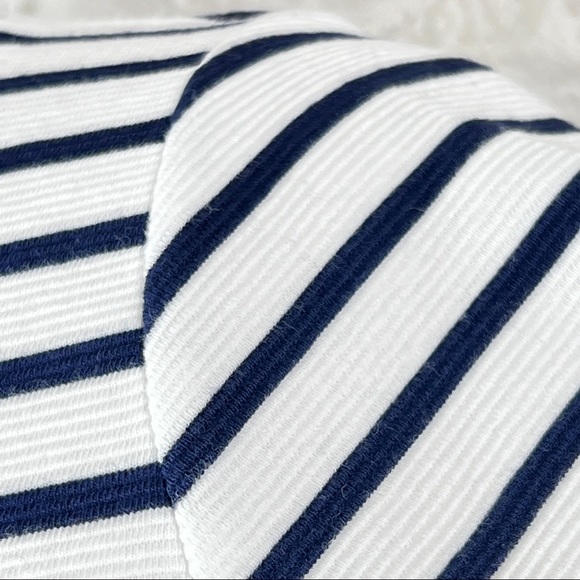 Lauren Ralph Lauren sleeveless navy blue white stripe knitted dress size XS - Picture 2 of 9